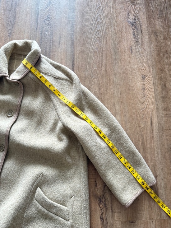 Vintage Plaid Wool Reversible Jacket Light Brown Cabincore Oversized M - Picture 10 of 12